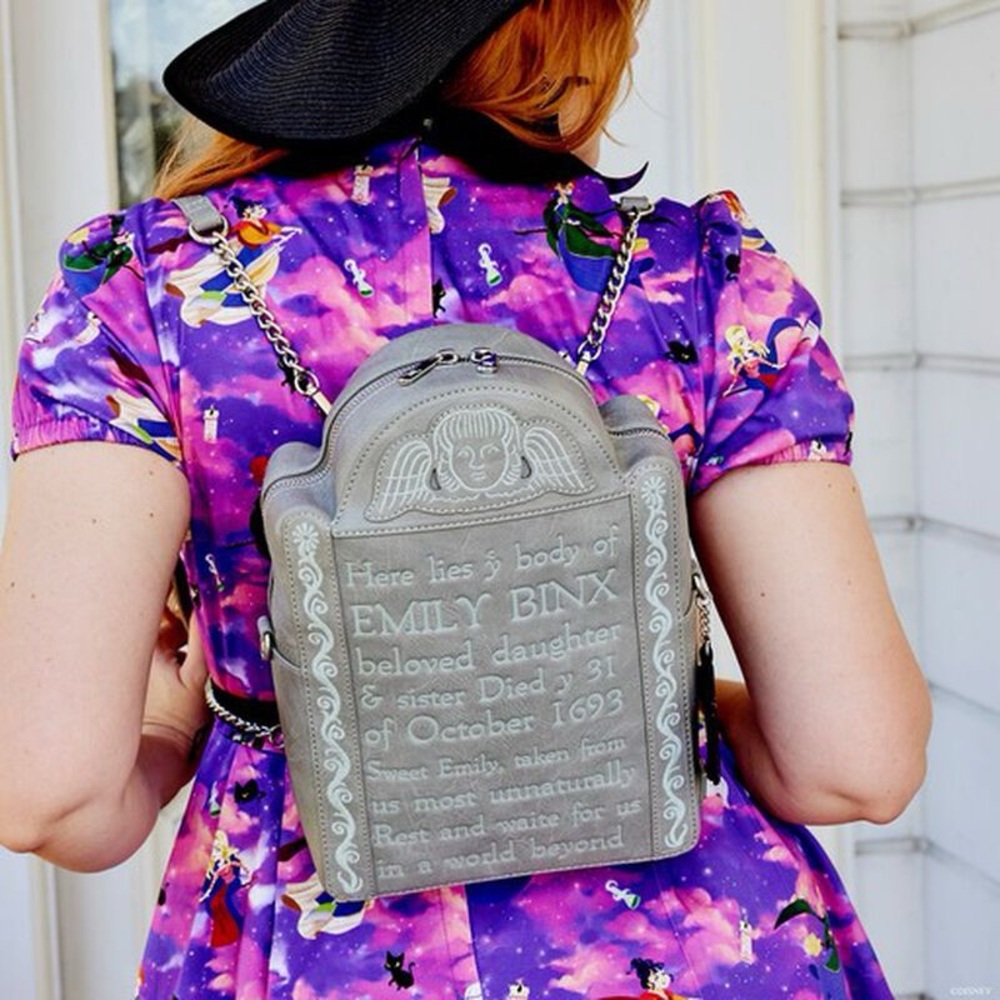 Loungefly Stitch Shoppe Emily Binx Tombstone Figural Backpack / Crossbody